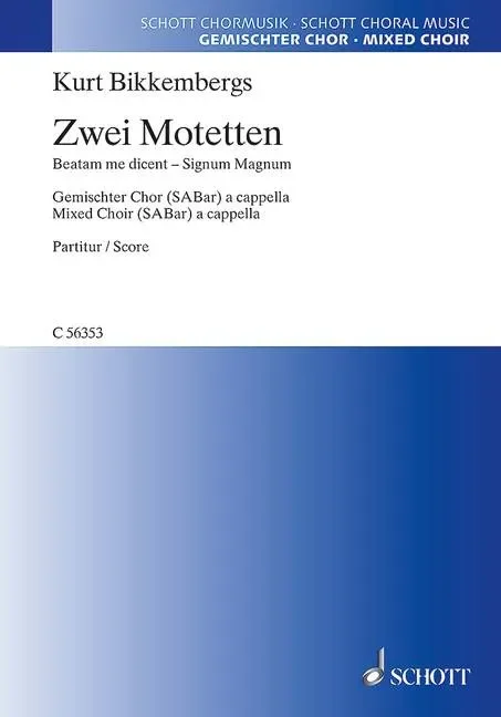 Two Motets – Choral Score