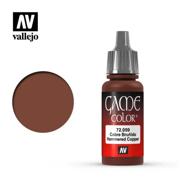 Vallejo Game Color: Metal – Hammered Copper 18 ml.