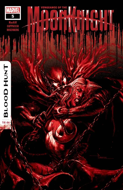 VENGEANCE OF MOON KNIGHT #5 2ND PTG PARATORE BLOOD SOAKED VA MARVEL COMICS (2D061824)