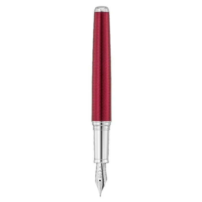 Waldmann Grandeur Fountain Pen – Burgundy – Steel
