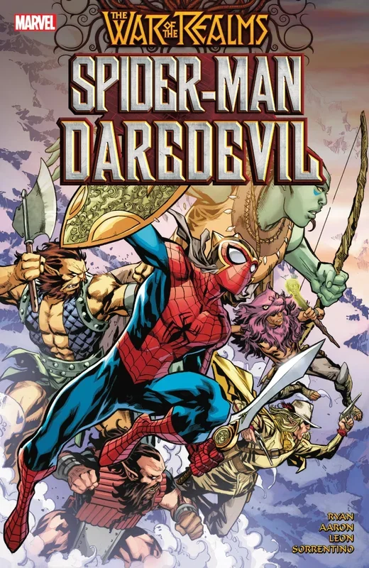 WAR OF THE REALMS: SPIDER-MAN/DAREDEVIL (SPIDER-MAN & THE LEAGUE OF REALMS) [Paperback] Aaron, Jason; Ryan, Sean; Sorrentino, Andrea; Lashley, Ken and Leon, Nico – Very Good