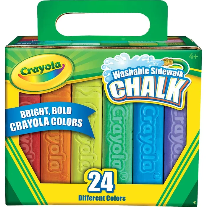 Washable Sidewalk Chalk 24 Colors