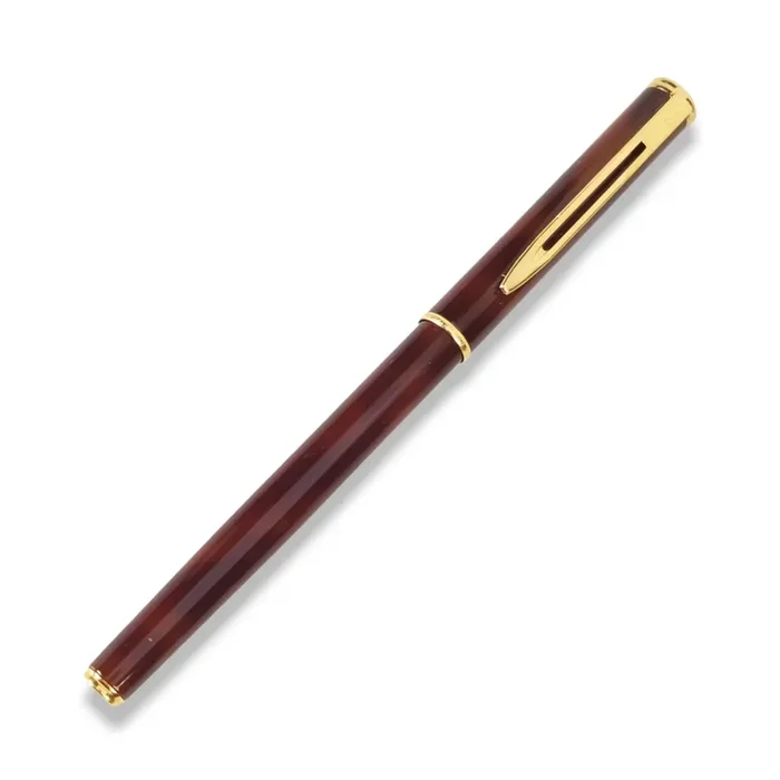 Waterman Maestro Brown Marbled Lacquer and Gold – Slim Fountain Pen