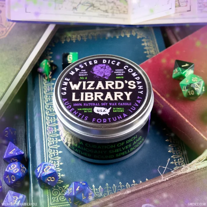 Wizard’s Library Gaming Candle