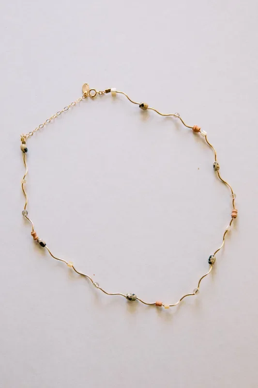 X Prism Earth Filament Necklace