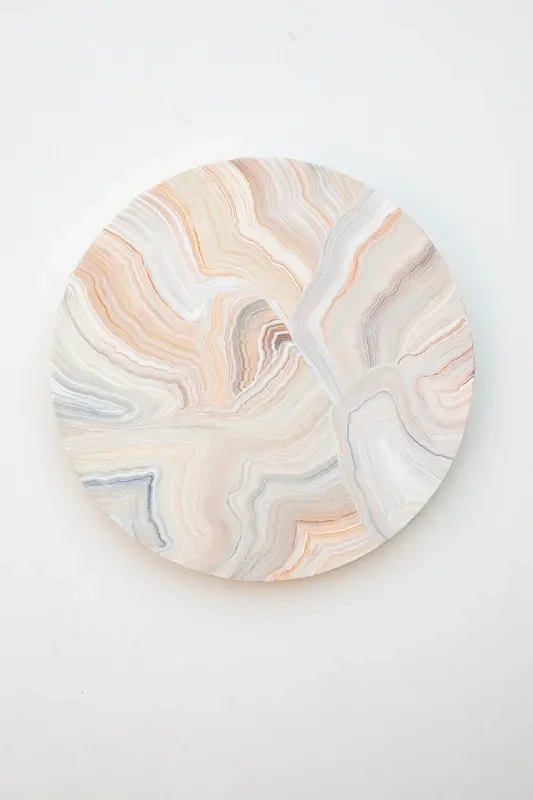 X Prism Opal Circle Canvas Painting